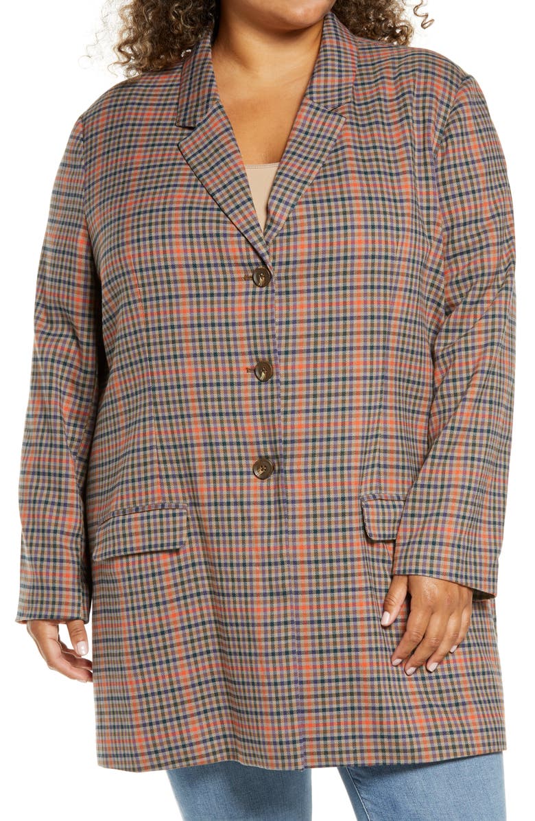 BB Dakota by Steve Madden BB Dakota Plaid Boyfriend Blazer, Alternate, color,