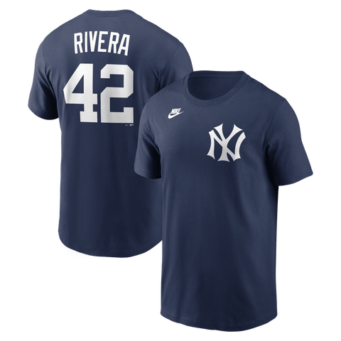 Men's Nike Mariano Rivera Navy New York Yankees Cooperstown Collection Name & Number T-Shirt