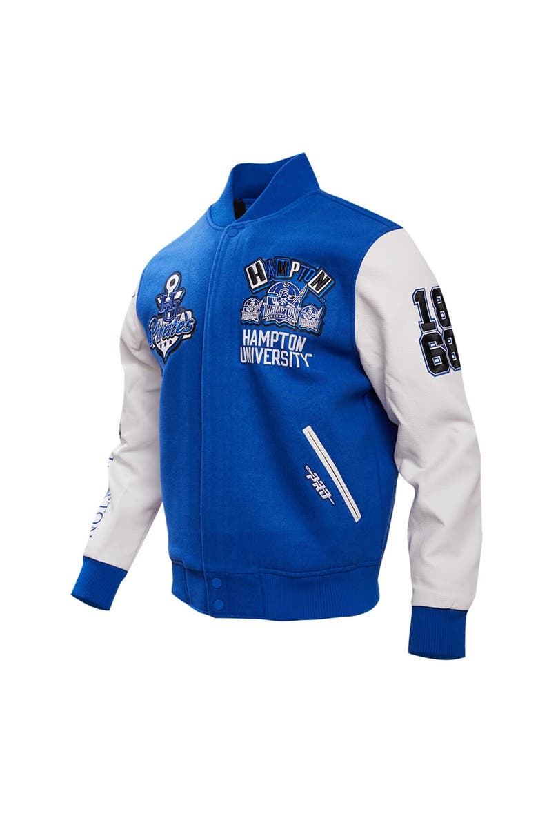 PRO STANDARD Men's Pro Standard Royal Hampton Pirates Homecoming Varsity Full-Snap Jacket, Alternate, color, 