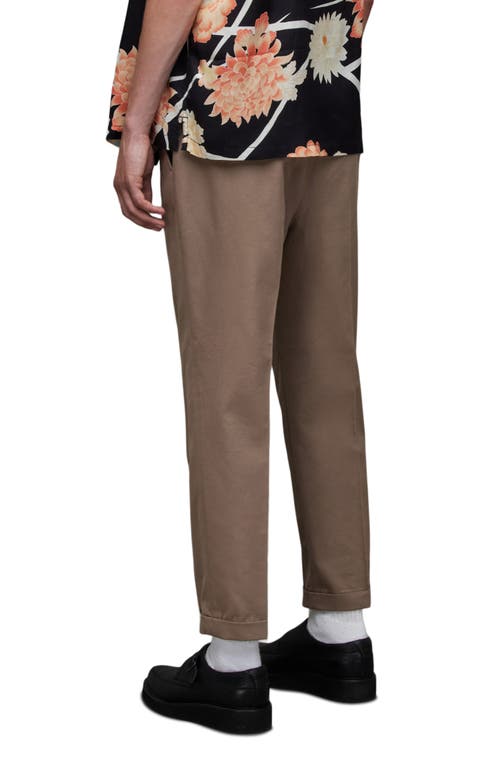 Allsaints Tallis Slim Fit Trousers In Moorland Brown