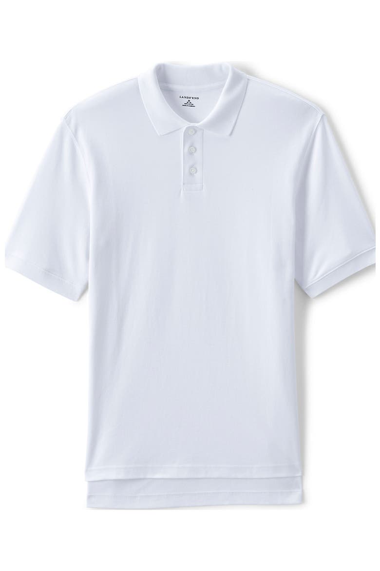 School Uniform  Long Sleeve Interlock Polo Shirt, Alternate, color, White