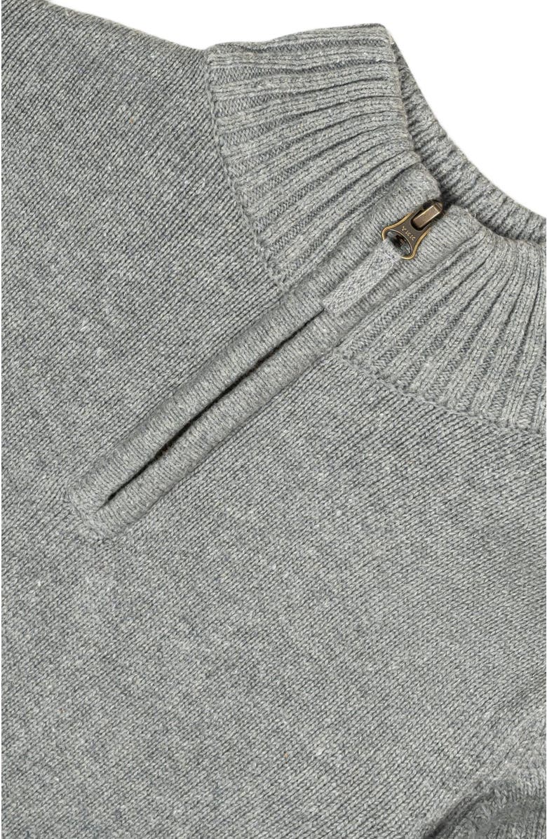 Hope & Henry Boys' Organic Half Zip Sweater, Kids, Alternate, color, Dark Gray Heather With Flecks