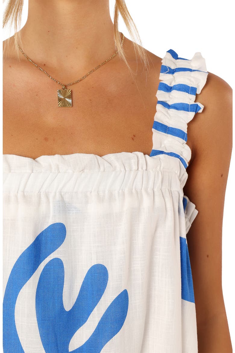 Elena Print Sleeveless Minidress, Alternate, color, BLUE PRINT