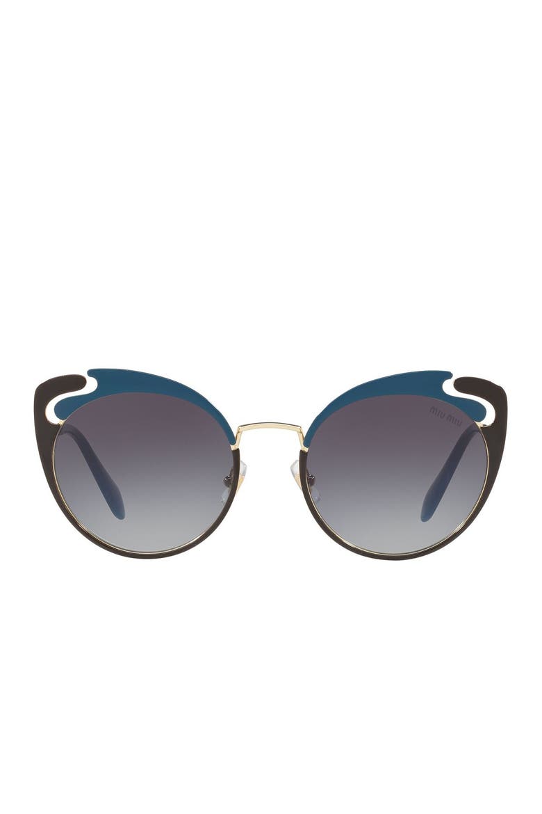 Noir Evolution 54mm Cat Eye Sunglasses, Alternate, color, PALE GOLD