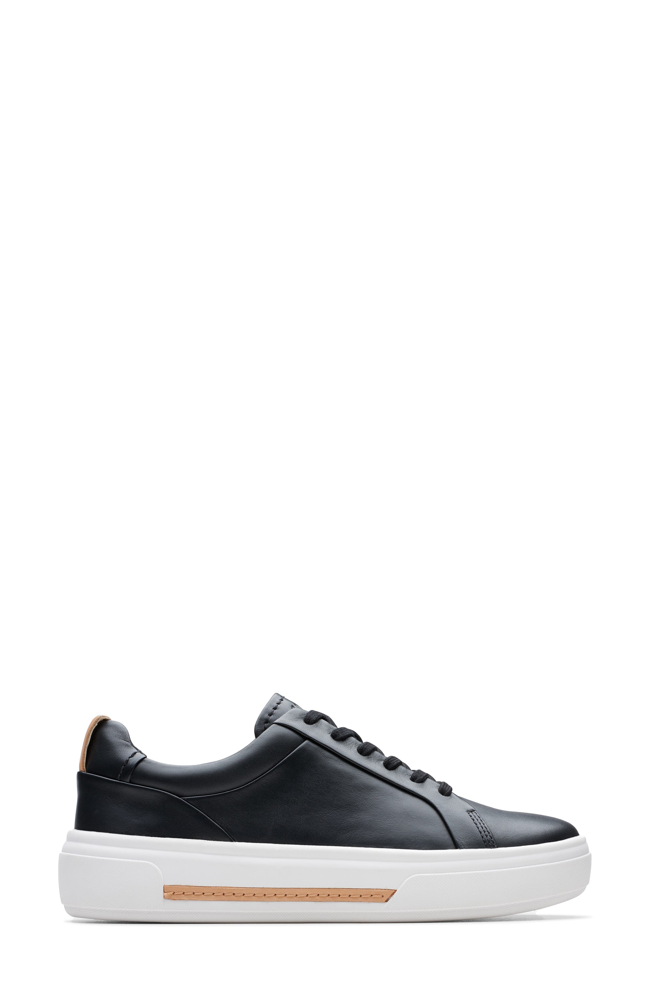 Clarks<sup>®</sup> Hollyhock Walk Sneaker, Alternate, color, Black Leather