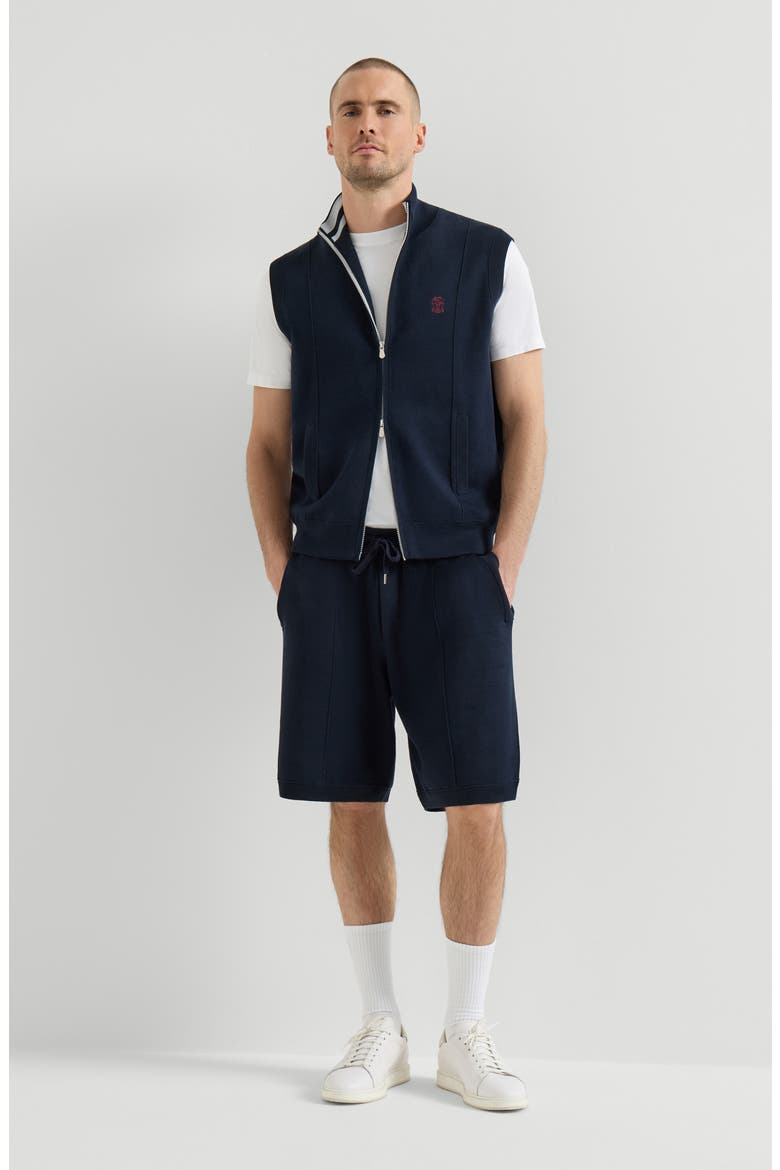 Double knit vest, Alternate, color, Blue