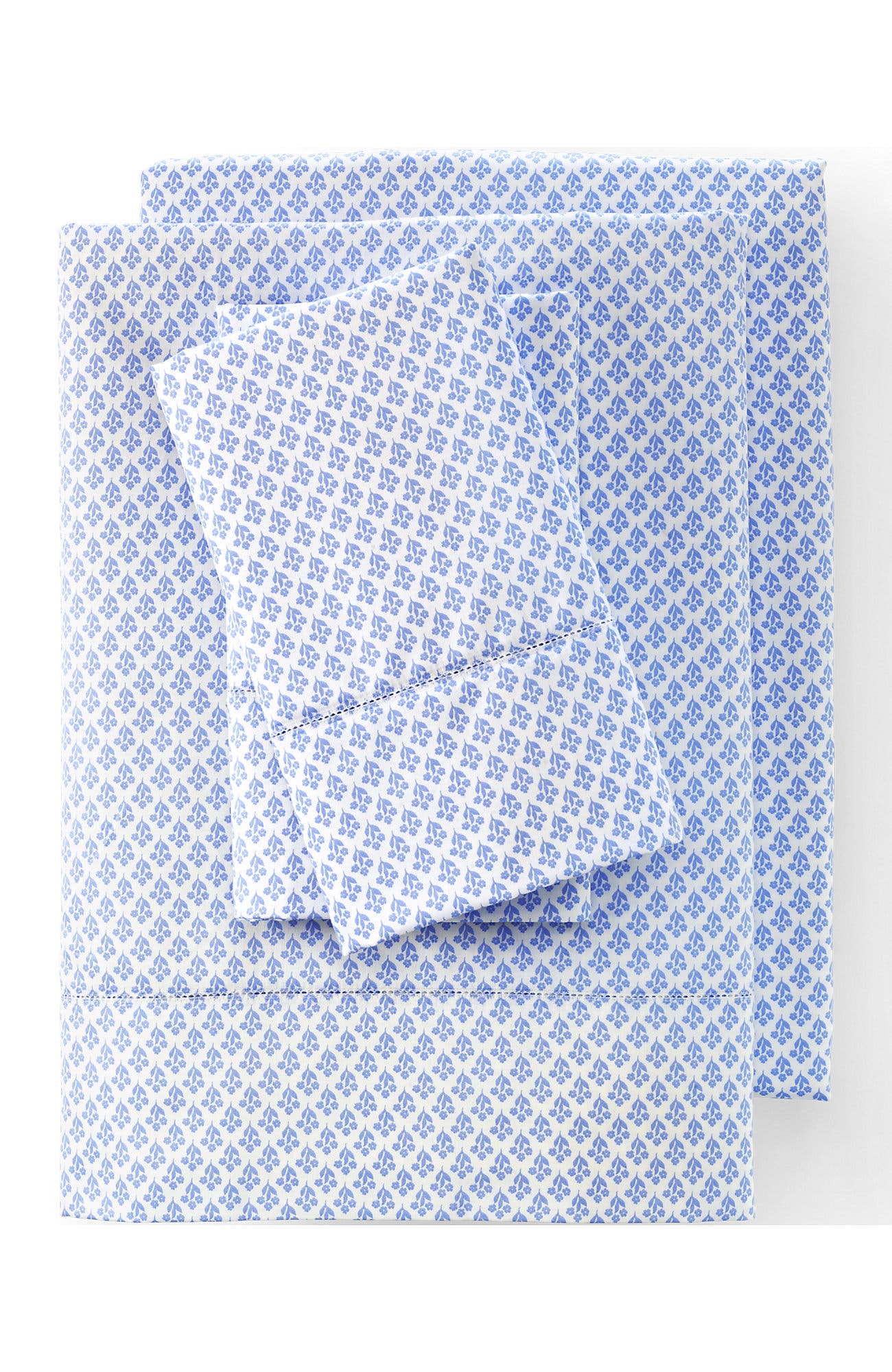 Lands' End 700 Thread Count Luxe Sateen Egyptian Cotton No Iron Pillowcases In Blue