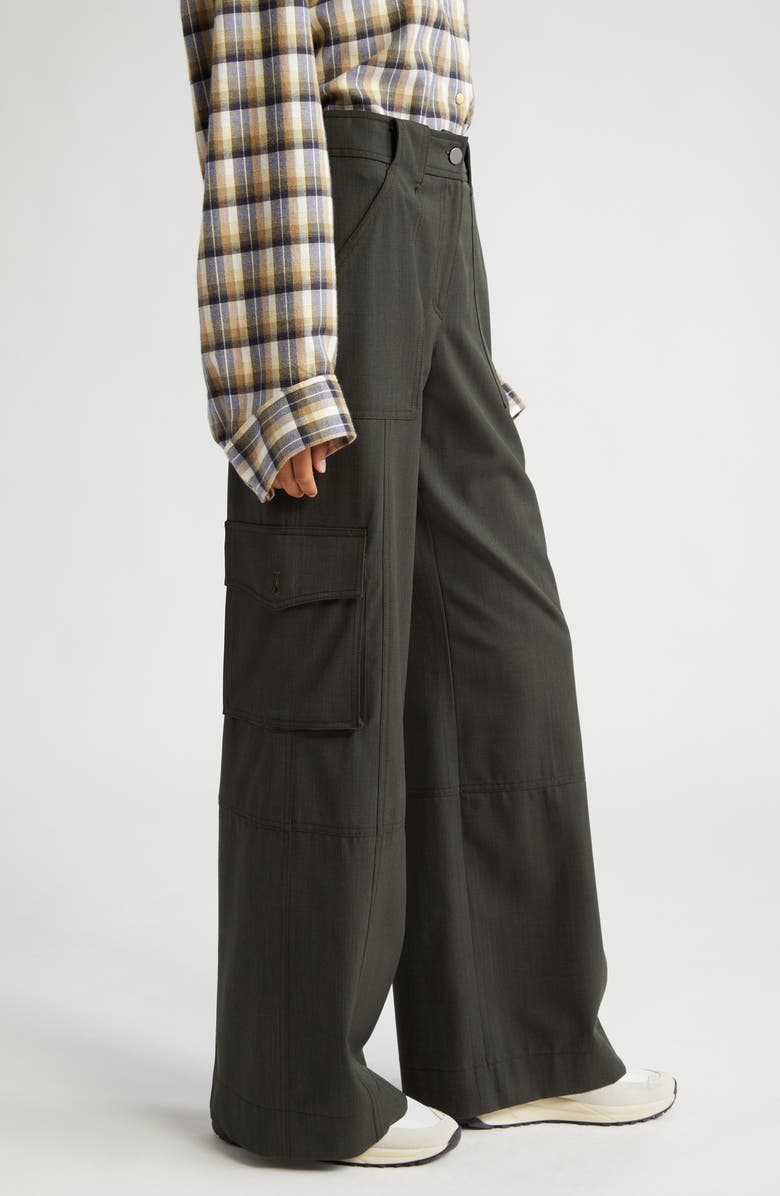 TWP Stretch Wool Cargo Pants, Alternate, color, Military