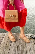 patricia green Monaco Raffia Mary Jane Ballet Flat