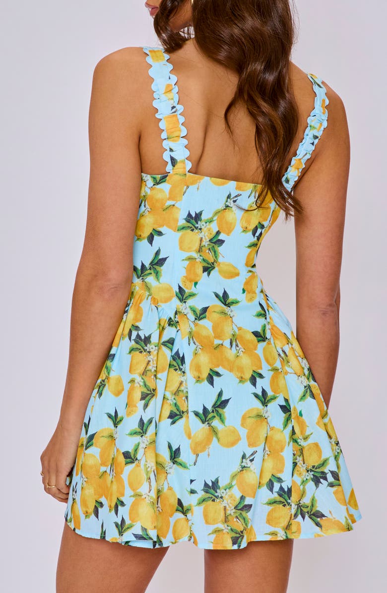 VICI Collection Camille Lemon Print Minidress, Alternate, color, 