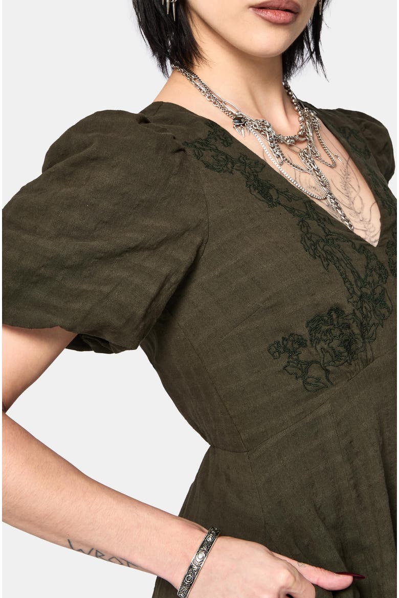 Limos Dobby Midi Dress, Alternate, color, Green