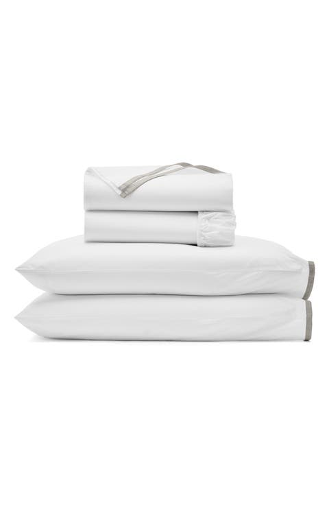 Framed Percale Sheet Set