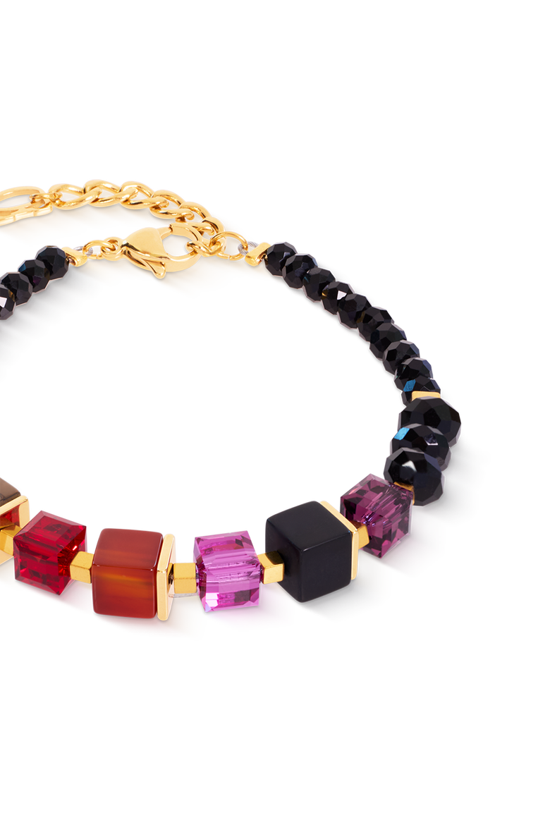Bracelet Cube Mix Precious Berry Gold, Alternate, color, Red-Purple