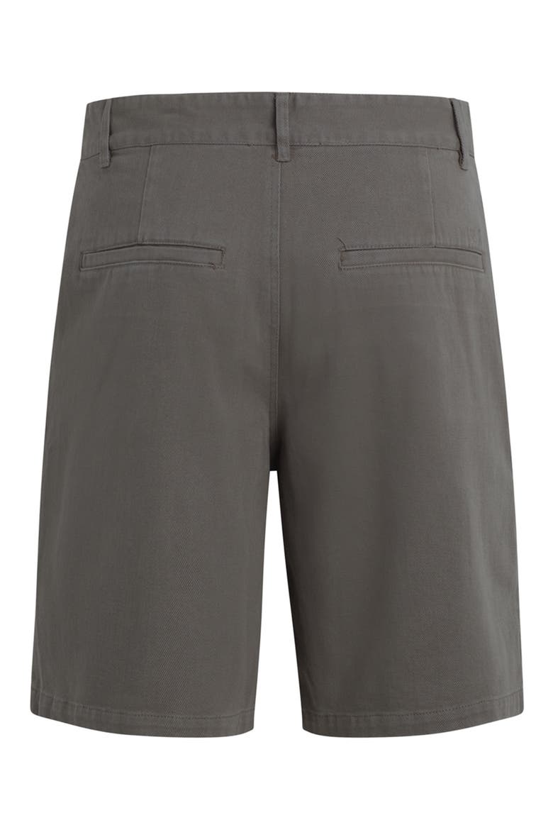 Venice Flat Front Grey Cotton Twill Chino Shorts, Alternate, color, CASTOR GREY