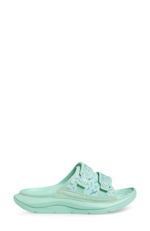 Hoka Gender Inclusive Ora Luxe Slide Sandal In Mist Green/trellis