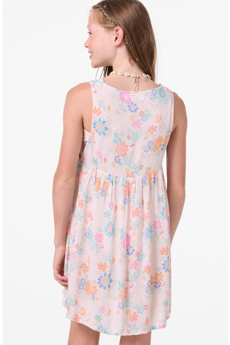 Kids' Leafy Floral Dress, Alternate, color, TAPIOCA
