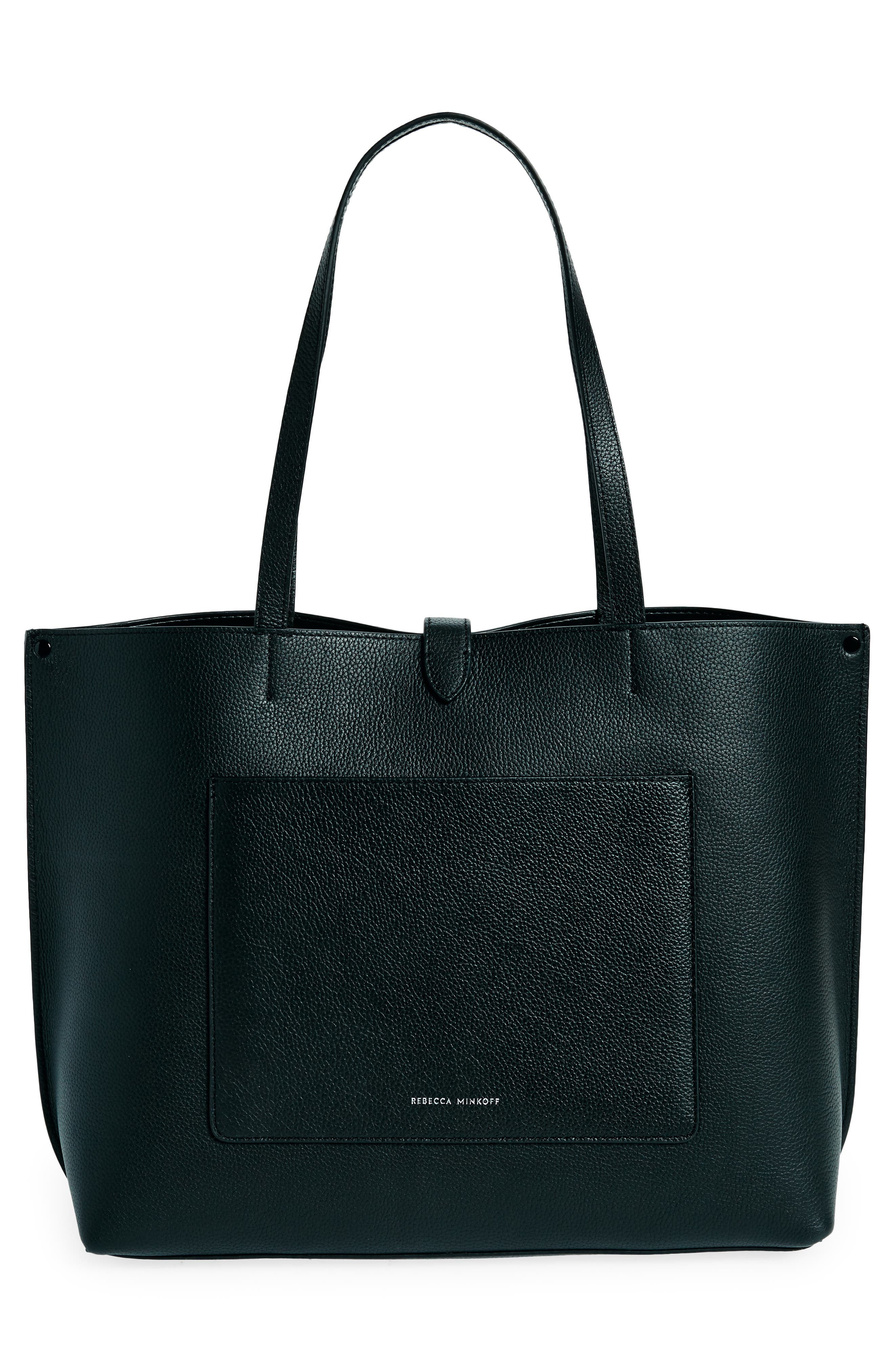Rebecca Minkoff Megan Leather Tote, Alternate, color, Black