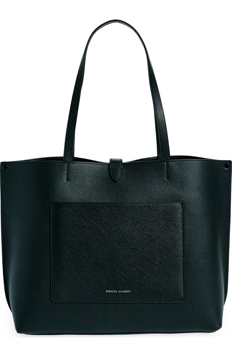 Rebecca Minkoff Megan Leather Tote, Alternate, color, Black