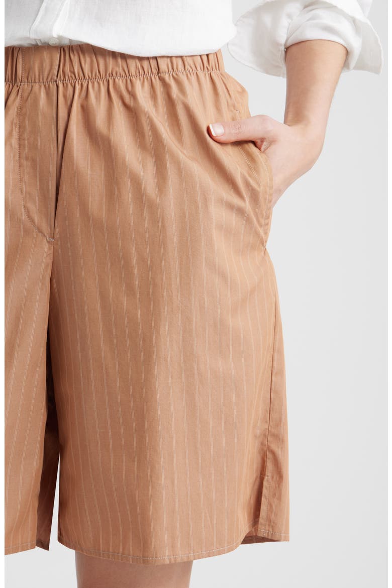 Knee Length Shorts, Alternate, color, DUNE STRIPE