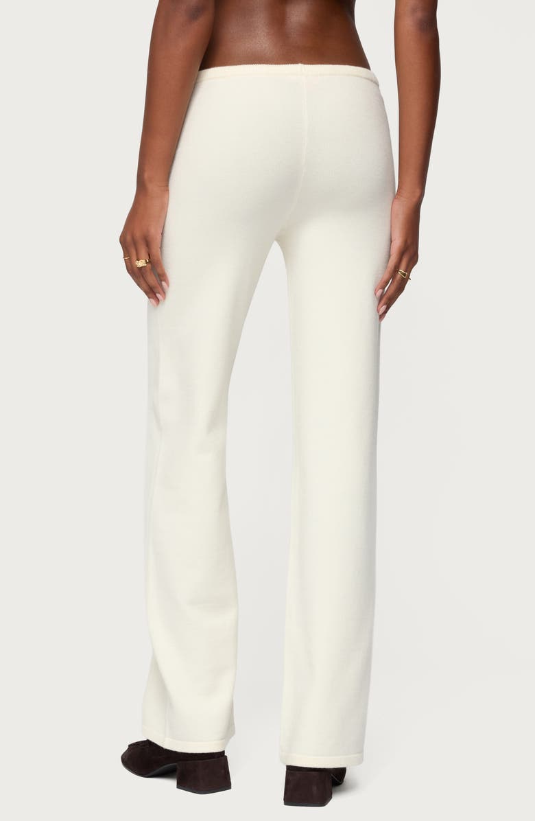 EDIKTED Montanna Knit Drawstring Pants, Alternate, color, Cream