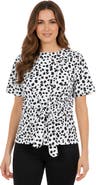 Jessica London Stretch Crepe Tie Waist Top