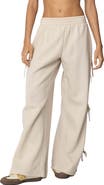 EDIKTED Claudette Bow Wide Leg Sweatpants