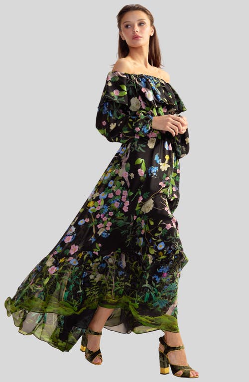 Shop Cynthia Rowley Ophelia Dress In Black Floral