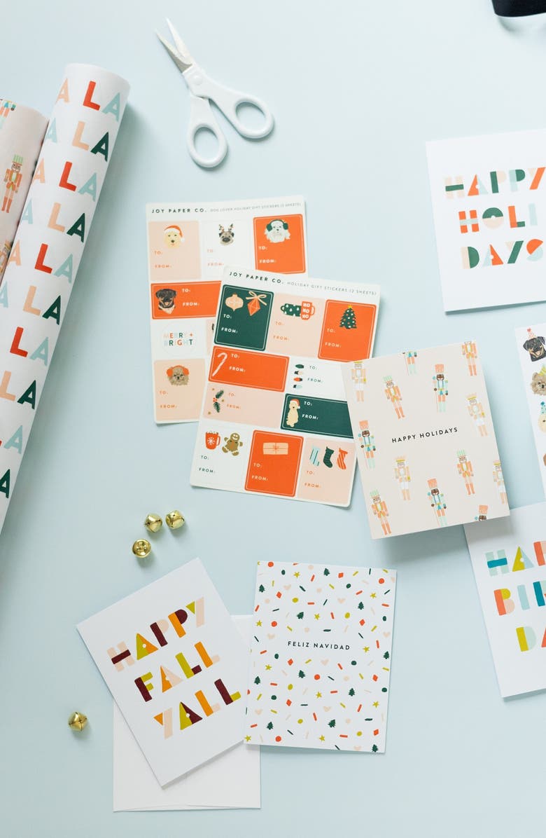 Joy Paper Co. Holiday Dogs Gift Sticker Sheets, Alternate, color,