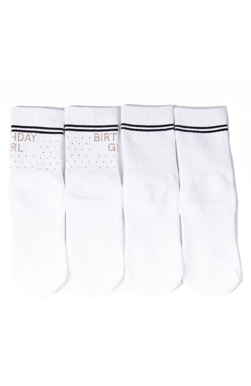Arebesk Birthday Classic Assorted 2-pack Gripper Quarter Socks