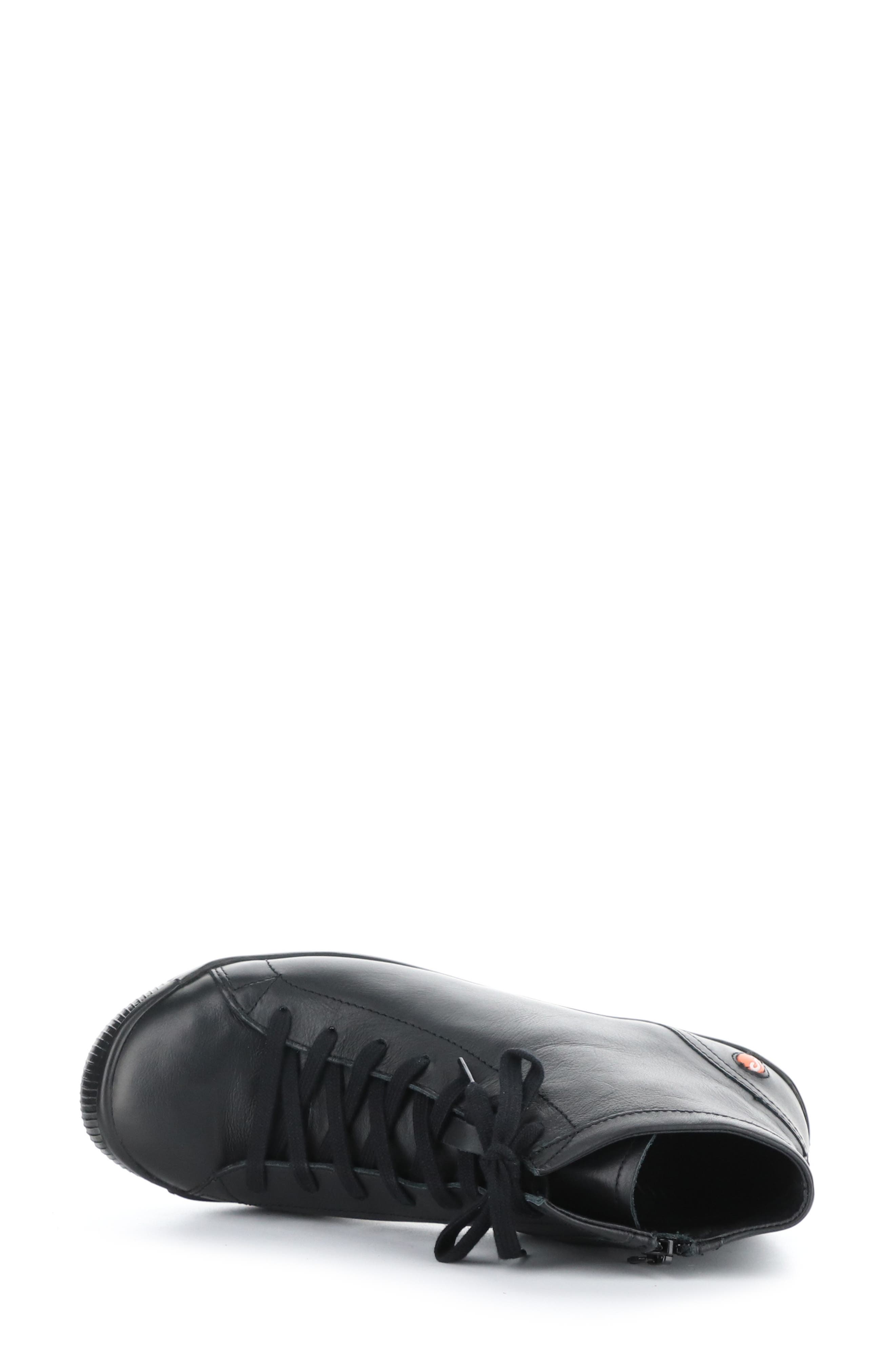 Ibbi Lace-Up Sneaker, Alternate, color, 022 BLACK SUPPLE LEA