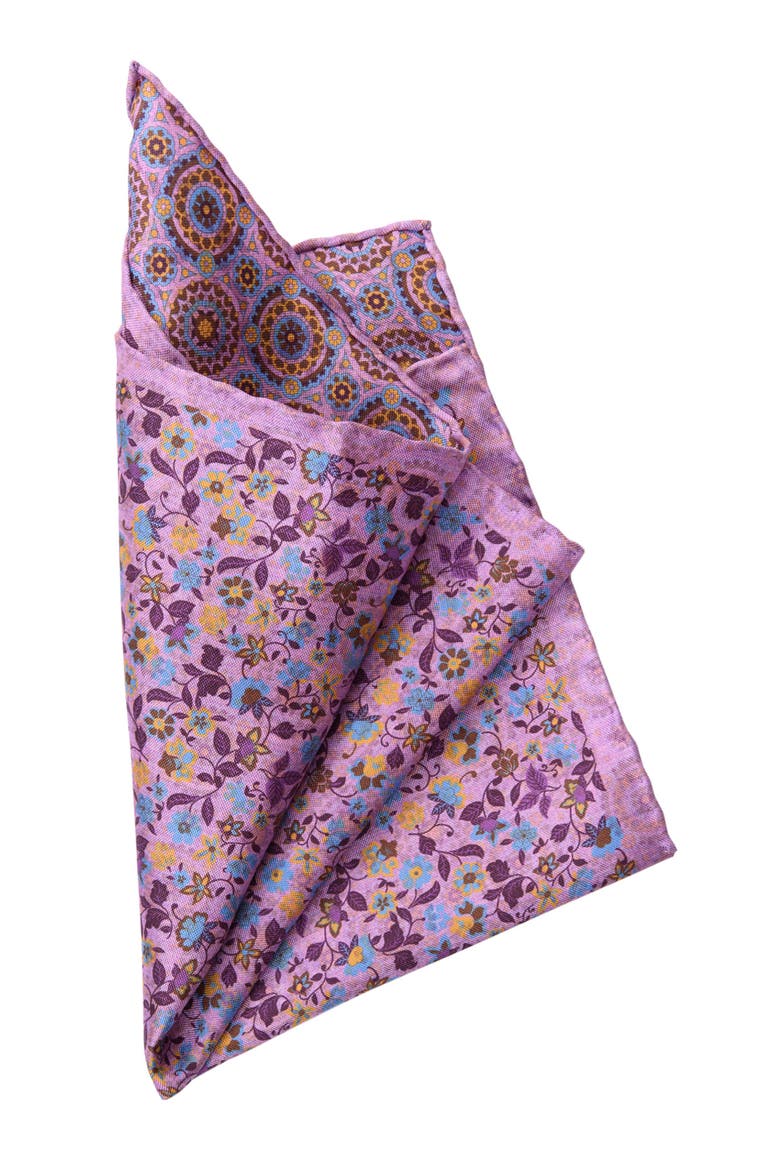 Rimini - Double Sided Silk Pocket Square for Men, Alternate, color, Pink
