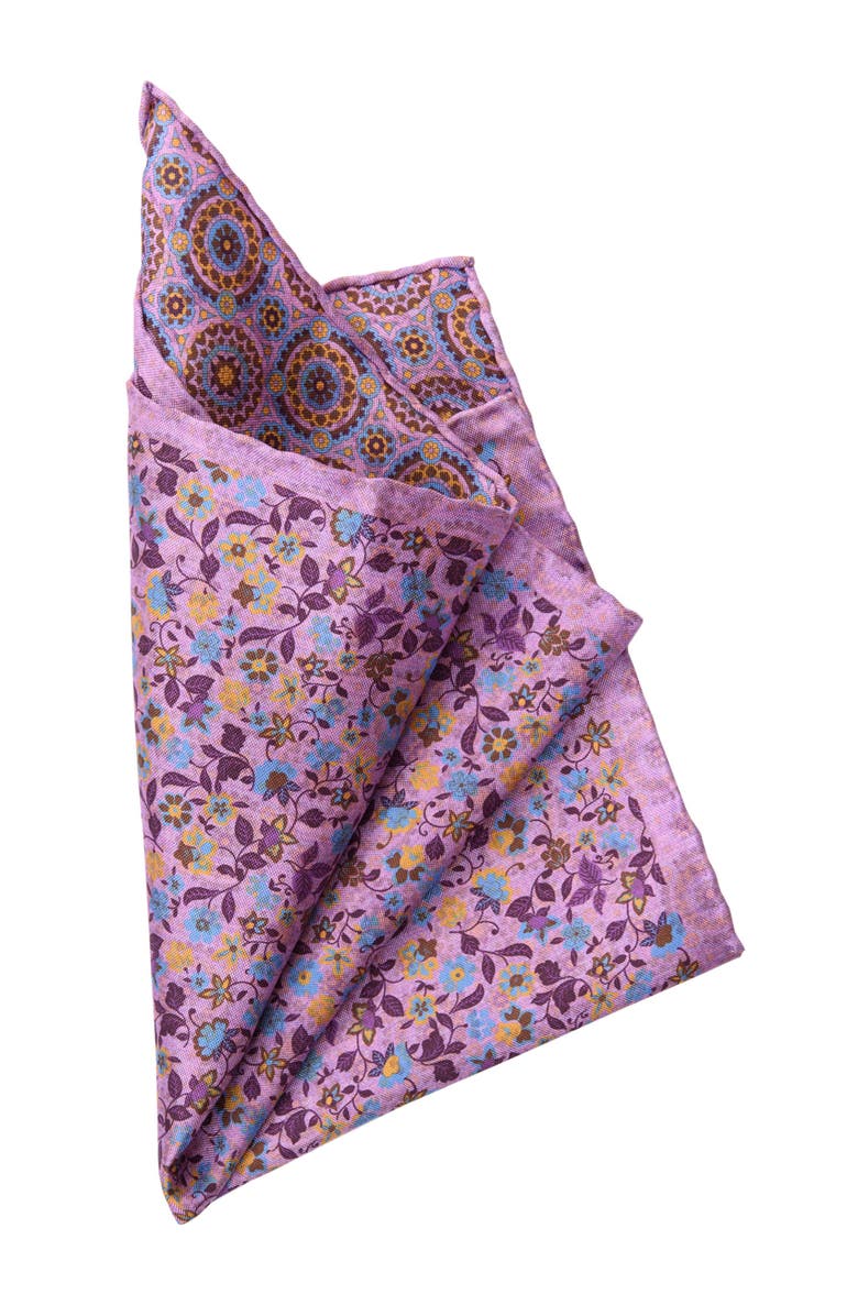 Elizabetta Rimini - Double Sided Silk Pocket Square for Men, Alternate, color, Pink