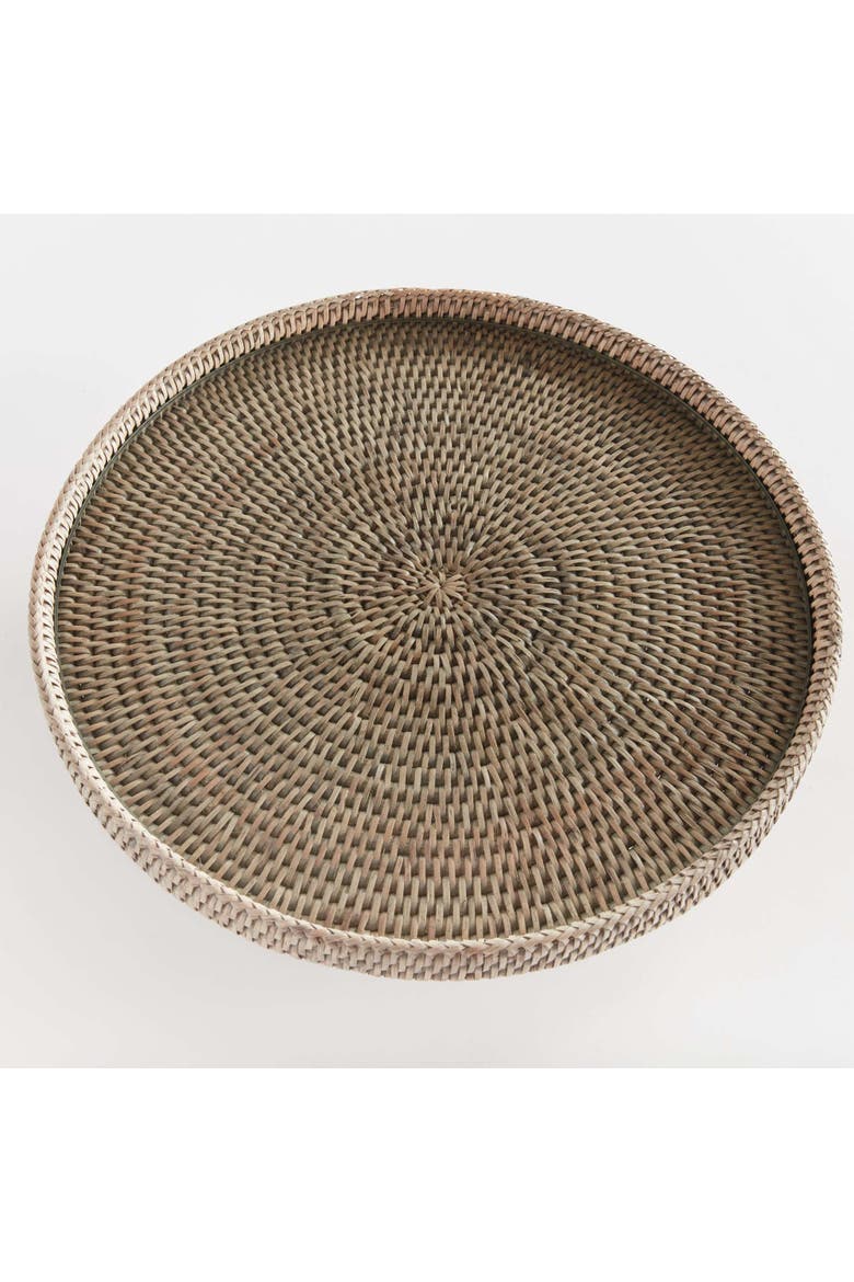 Burma Rattan Serving Stand, Alternate, color, Gray