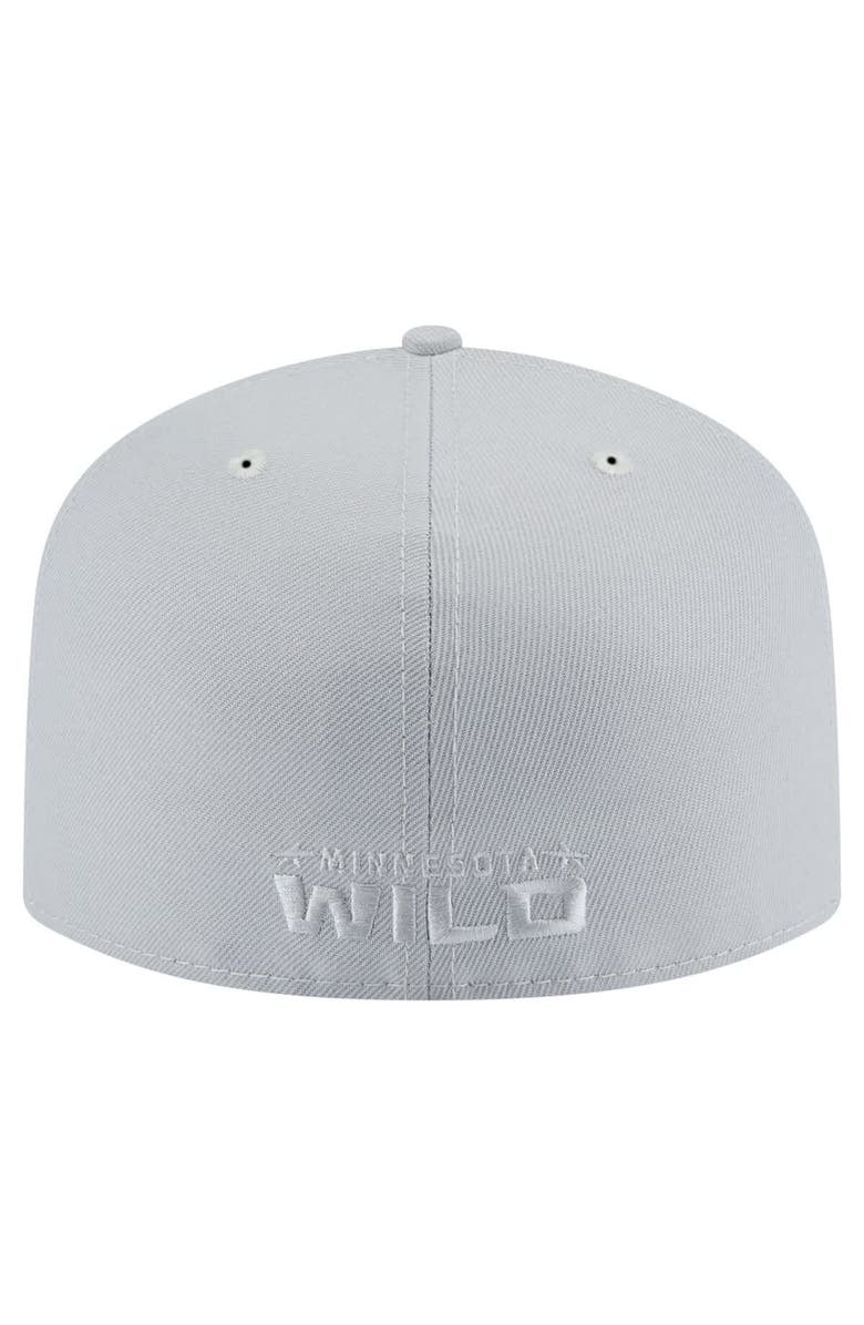 New Era Men's New Era Gray Minnesota Wild Color Pack A-Frame 59FIFTY Fitted Hat, Alternate, color, 