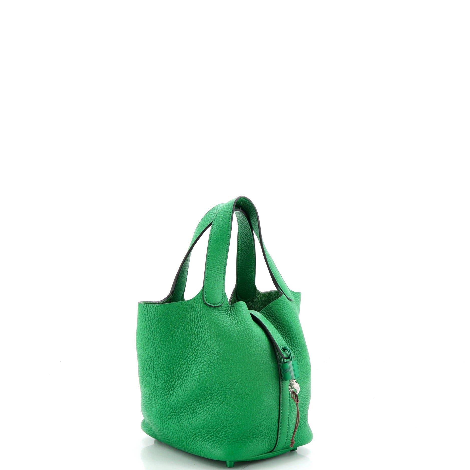 Monochrome Picotin Lock Bag Clemence PM, Alternate, color, Green