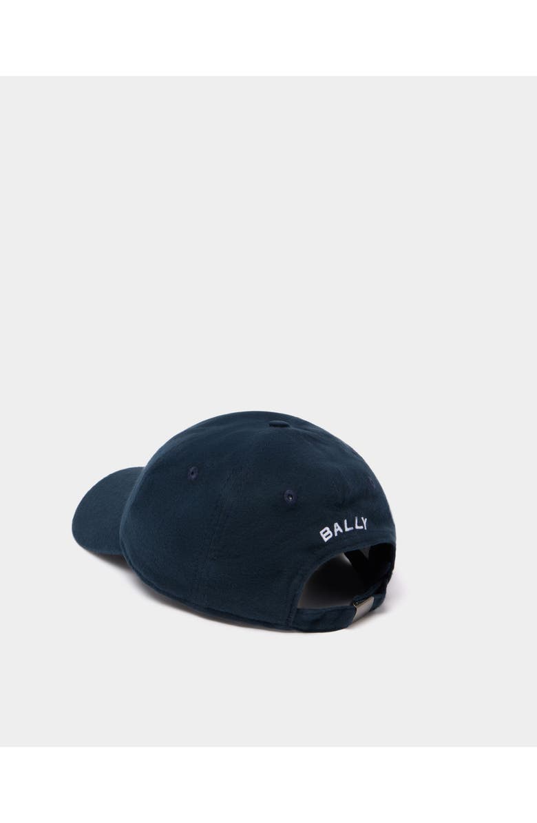 Bally Baseball Hat With BALLY Logo In Cotton, Alternate, color, Blue