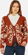 Yumi Folk Embroidered Tie Front Cardigan