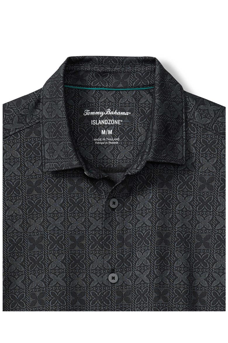 Palm Fresco Tiles IslandZone® Camp Shirt, Alternate, color, GLASS BOTTLE