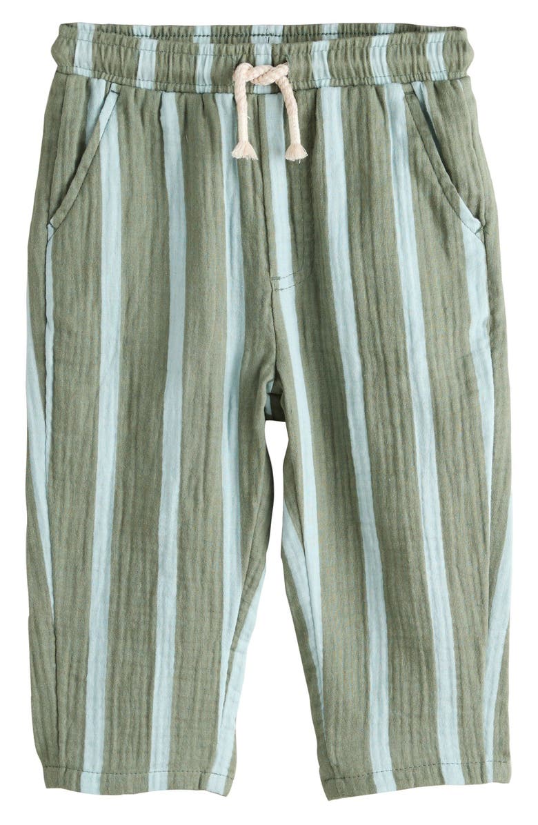 NEXT Kids' Stripe Cotton Pants, Main, color, Green