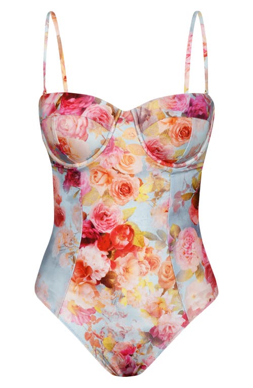 L Agence L'agence Amie Soft Clound Underwire One-piece Swimsuit In Pink