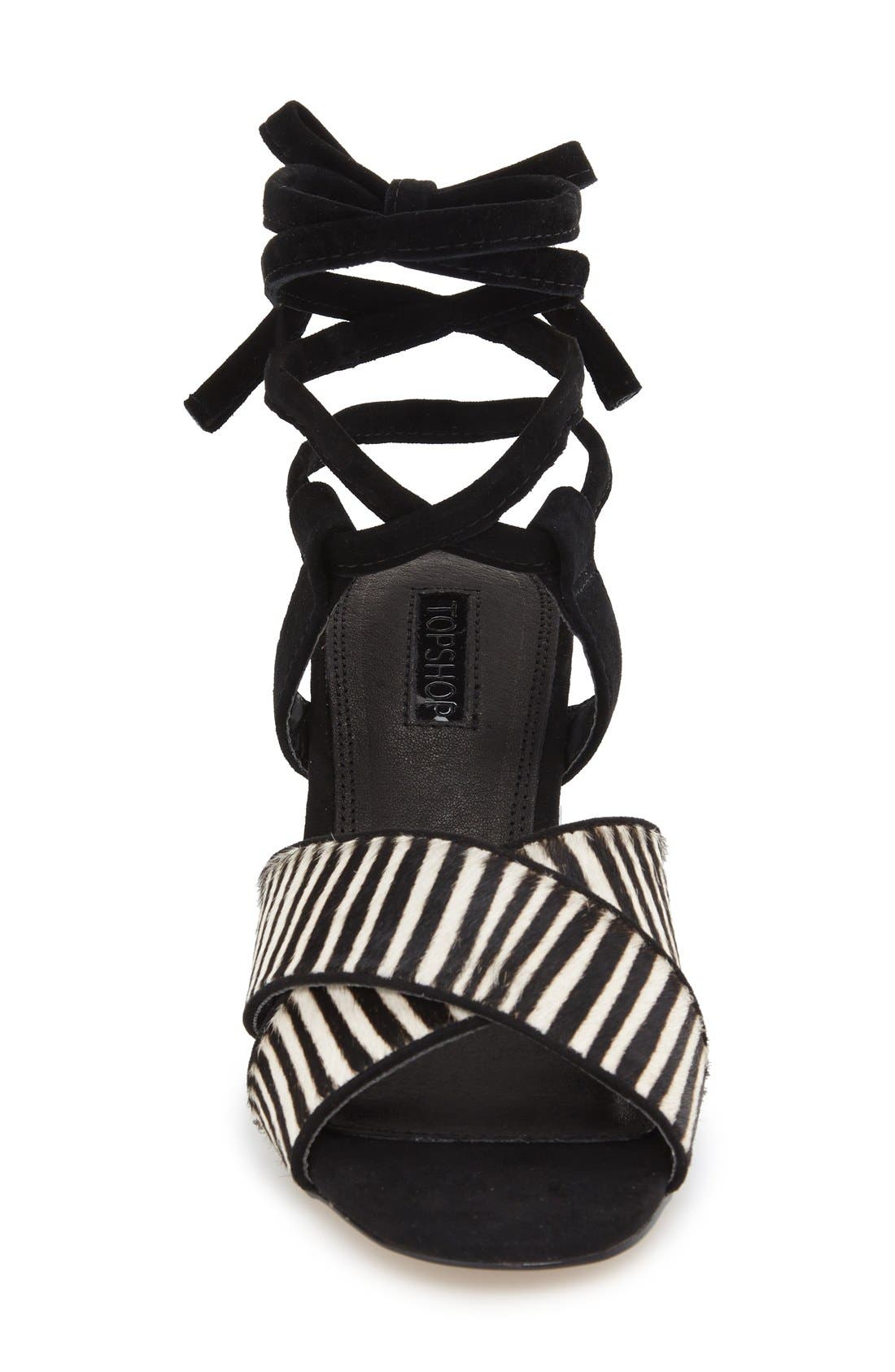 'Raffle' Ankle Strap Sandal, Alternate, color, BLACK MULTI