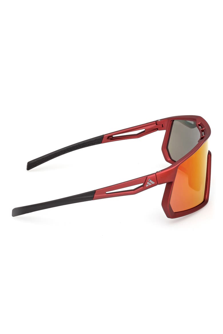 Sport Shield Sunglasses, Alternate, color, MATTE RED / ROVIEX MIRROR