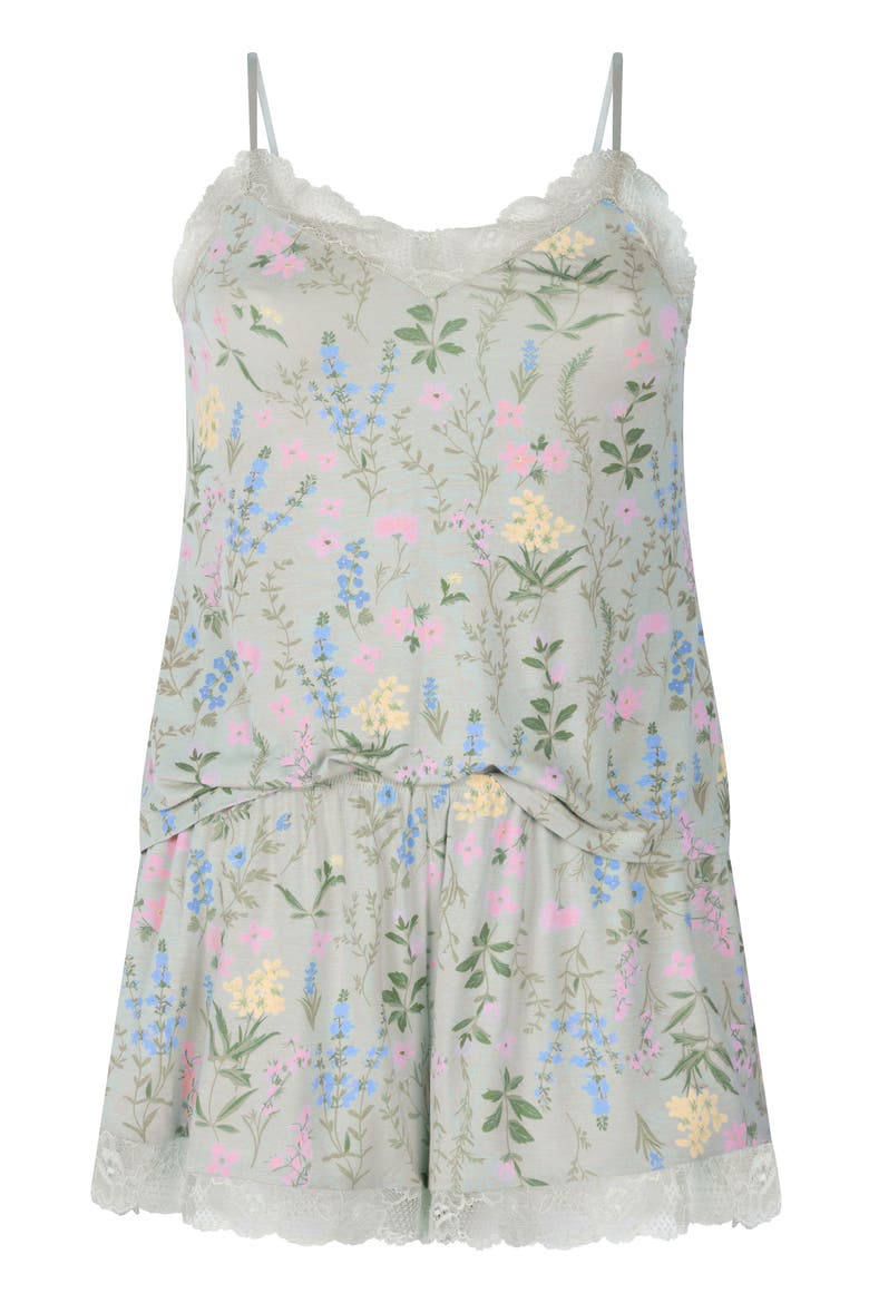 Cami Short Pyjama Set, Alternate, color, Green