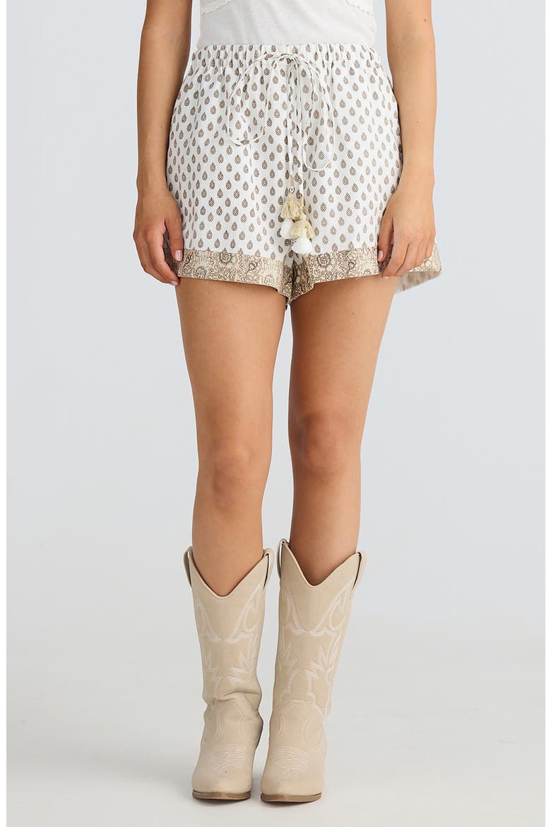 Tie Waist Peasant Shorts, Main, color, TEMPLE