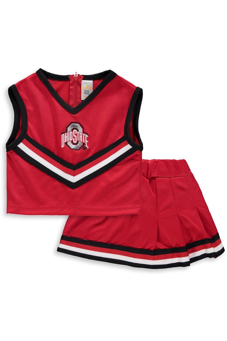 Girls Toddler Scarlet Ohio State Buckeyes Two-Piece Cheer Set, Main, color, Scarlet