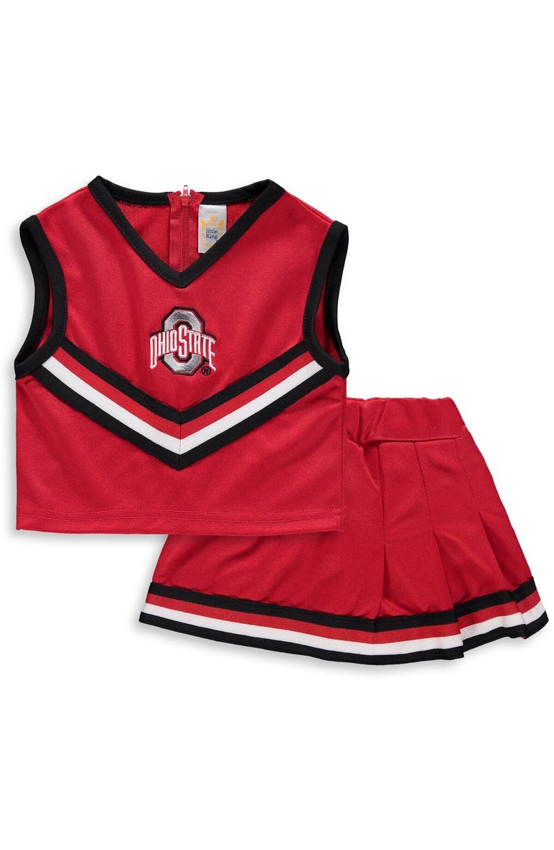 LITTLE KING Girls Toddler Scarlet Ohio State Buckeyes Two-Piece Cheer Set, Main, color, Scarlet