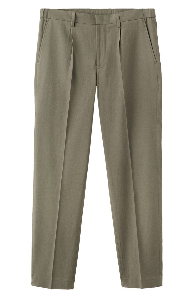 MANGO Slim Fit Pants, Alternate, color, Green