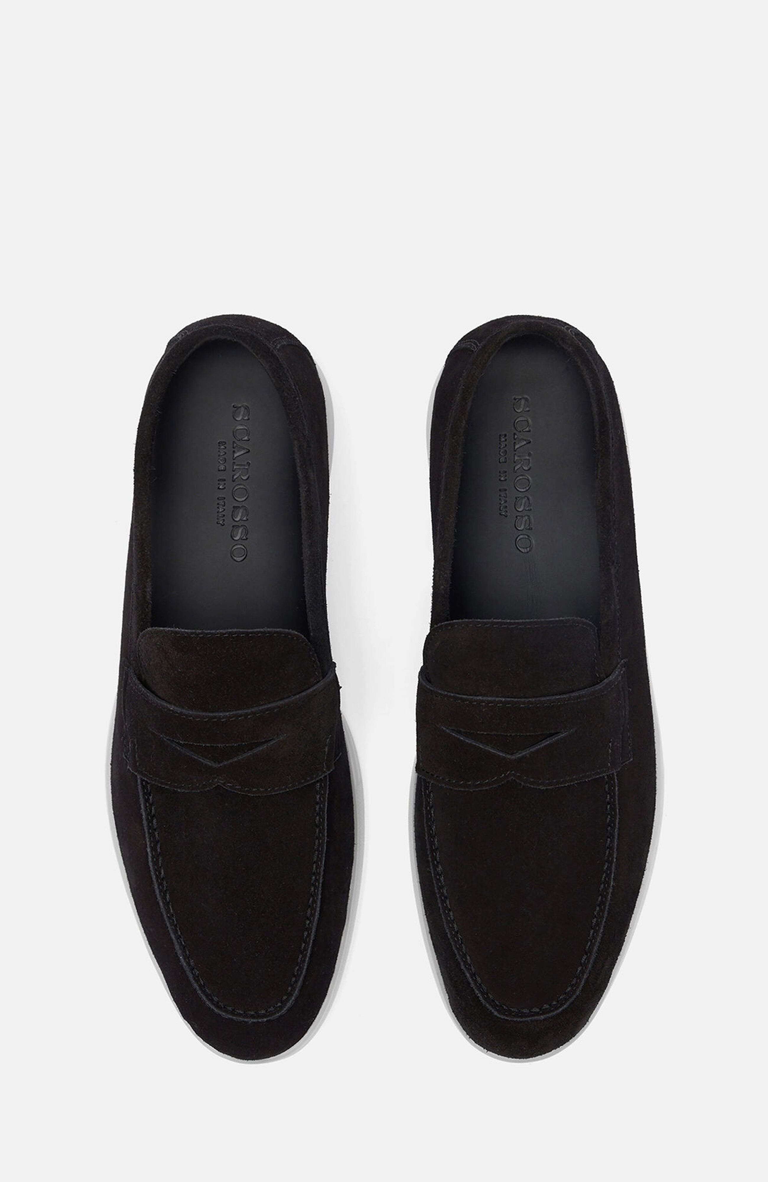 SCAROSSO Luciano Loafers, Alternate, color, Black Edit - Suede