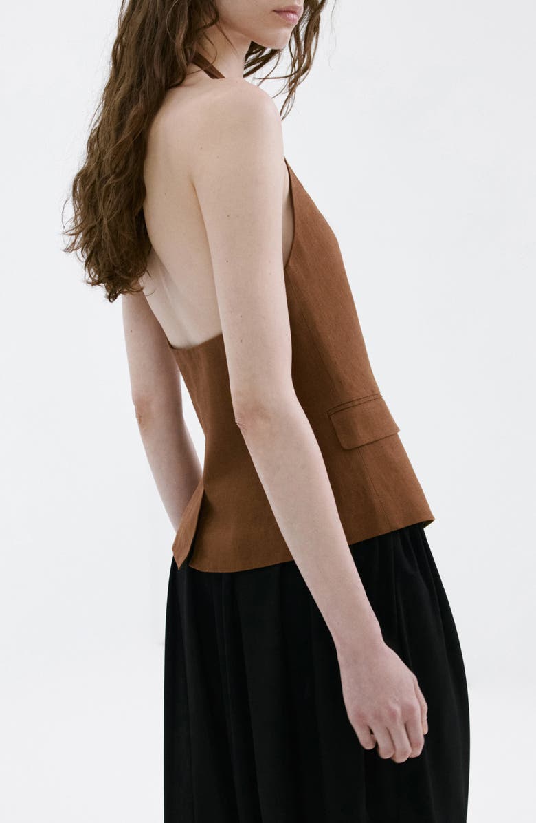 MANGO Linen Suit Waistcoat, Alternate, color, 