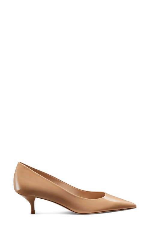 Stuart Weitzman Stuart 75 Womens Patent Pointed Toe Pumps In Adobe